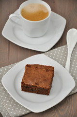 Brownie mit Cappuccino