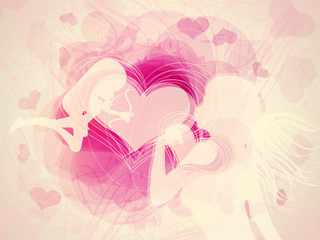 Obraz na płótnie Canvas Valentine hearts background
