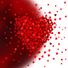 Heart background from hearts