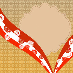 Vintage background with red lace