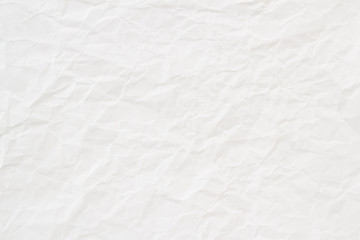 white crumpled paper texture or background