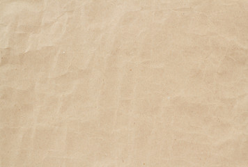 light brown crumpled paper texture or background