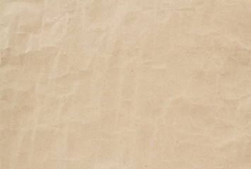 light brown crumpled paper texture or background