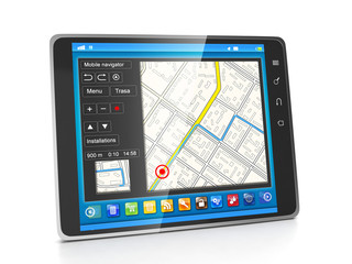 Mobile applications. Applications for Tablet PCs navigation syst