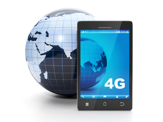Land and mobile phone. 4g speed internet in all the earth