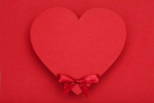 red heart and red bow