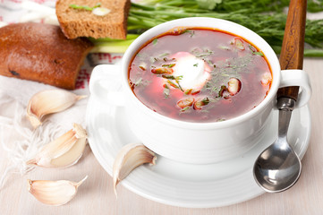 borscht. Russian and Ukrainian soup