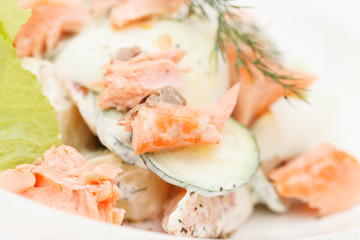 salad with salmon