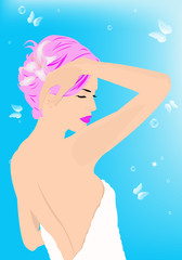 Obraz na płótnie Canvas Higiena kobieta concept.Skincare body.Spa i żeńskie kosmetologii