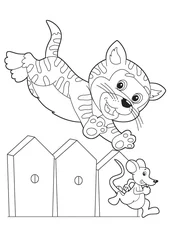 Door stickers DIY The coloring plate - illustration for the children