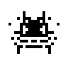 Photo sur Plexiglas Pixels visage de pixel de monstre simple