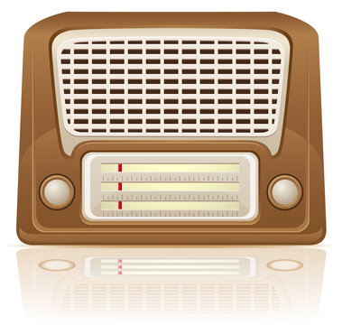 retro radio vector illustration