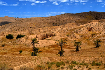 Panorama of the desert village of Matmata - Tunisia, Africa