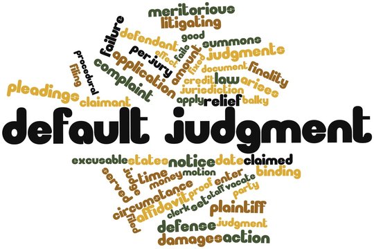 Word cloud for Default judgment