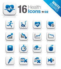White Squares - Health and Fitness icons