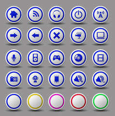 Web icon button set