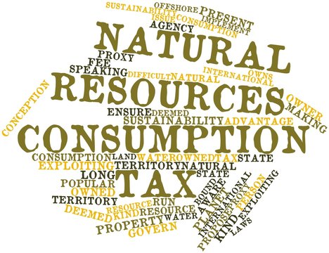 Word cloud for Natural resources consumption tax