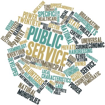 Word cloud for Public service