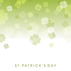 Irish four leaf lucky clovers background for Happy St. Patrick's