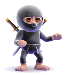 Ninja gestures to the left © Steve Young
