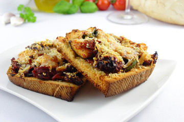 Garlic bread au gratin - Überbackenes Knoblauchbrot