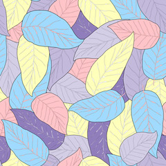 Vector seamless patern with leaves
