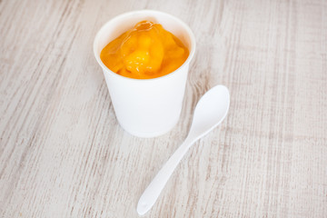 Fresh home made mango ice sorbet