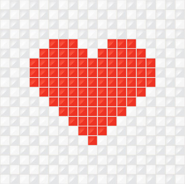 Pixel Heart. Vector
