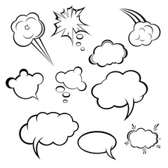 collection of comic style speech bubbles