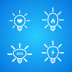 icon set of light bulbs