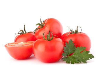 Tomato vegetables and parsley leaves