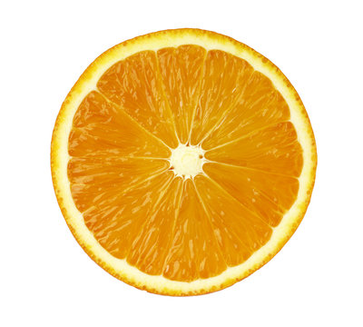 orange silce isolated