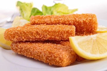 fish fingers with garnish
