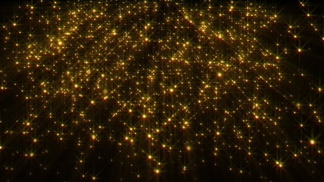 Snow particles gold