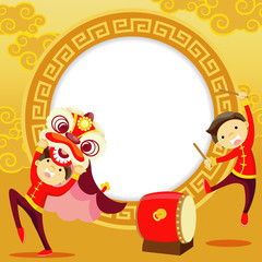 Obraz na płótnie Canvas Chiński Nowy Rok kartkę z życzeniami