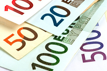 Euro banknotes