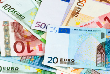 Euro banknotes