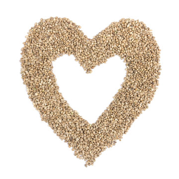 Heart from hemp seeds