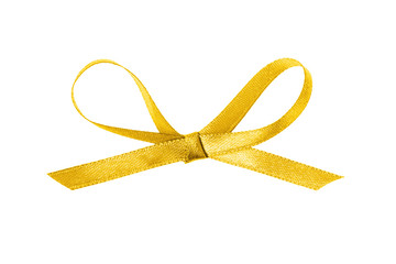 yellow  thin ribbon bow