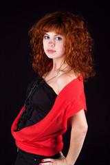 Fototapeta premium beautiful redhead girl