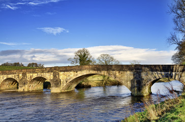 View of Eadsford Bridge, Clitheroe.