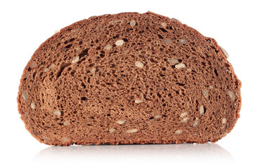 A slice of rye bread.