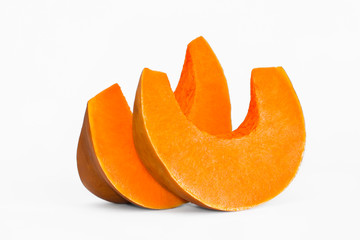 Two slices of pumpkin