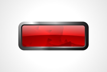 red glass metal button