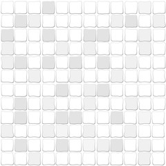 Vector mosaic tiles, white gray coloring