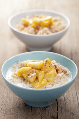 cereal with caramelized apple
