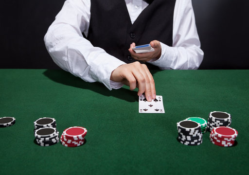 Croupier Dealing Cards