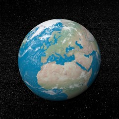 Fototapeta na wymiar Europa na ziemi - 3D render