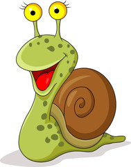 Smiling snail cartoon