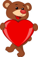 Bear with love heart